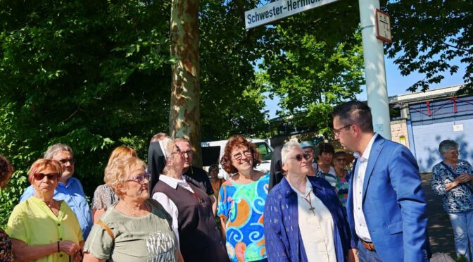 Einweihung des Schwester-Hermiona-Wegs in Saarlouis-Roden